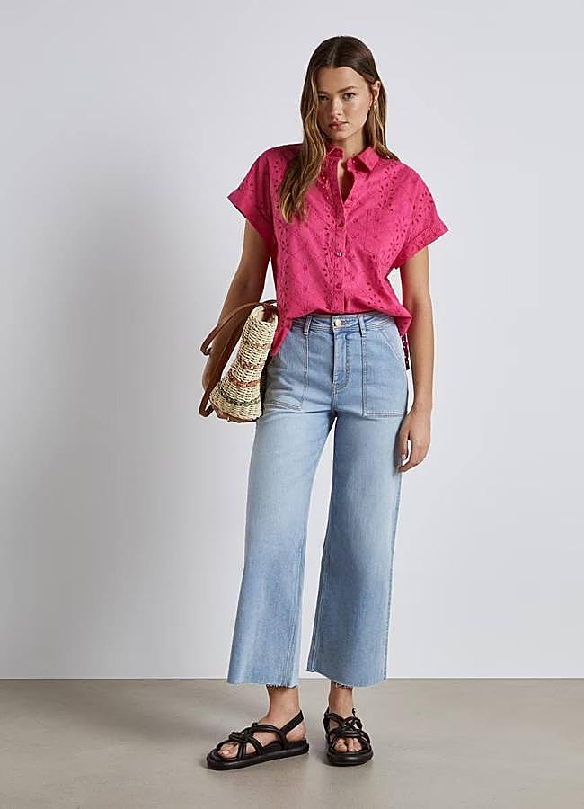 Imagen - Blusa de manga corta perforada