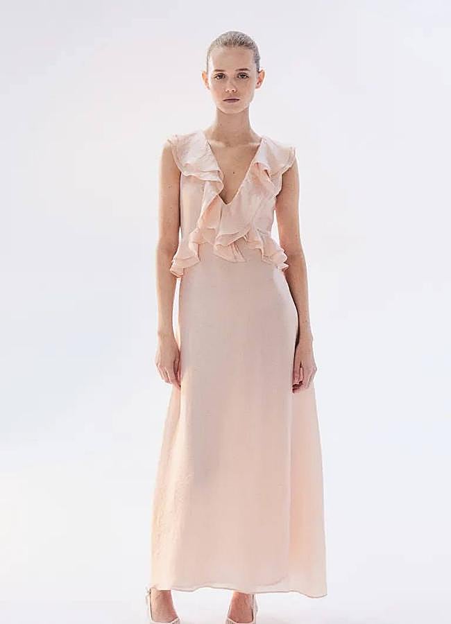 Imagen - Vestido romántico rosa de volantes