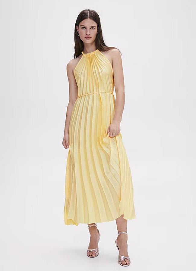 Imagen - Vestido amarillo plisado