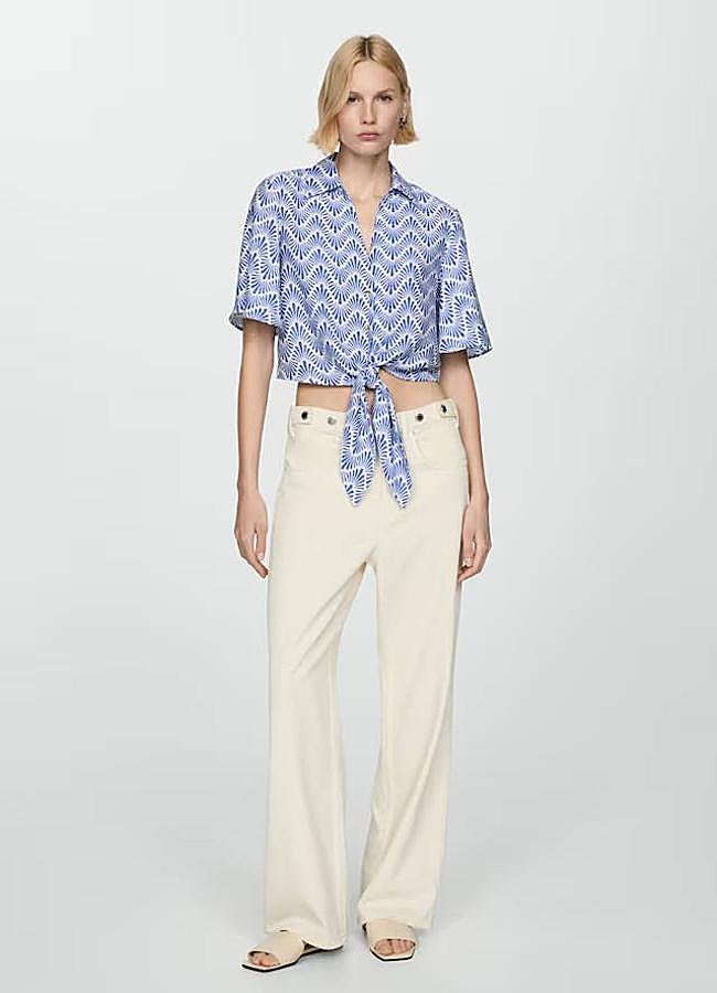 Imagen - Camisa estampada con nudo