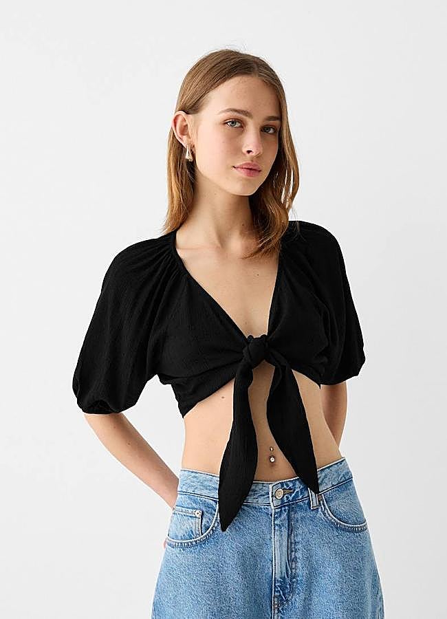 Imagen - Blusa atada cropped