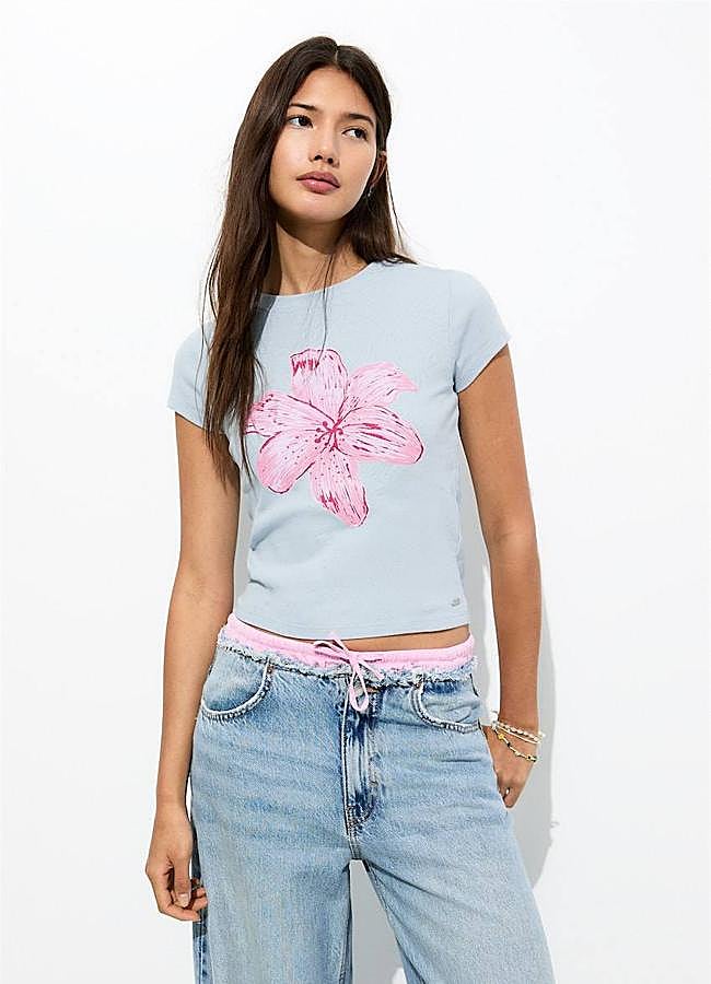 Imagen - Camiseta hibiscus flower con manga corta