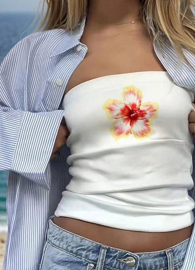Imagen - Camiseta con flor de hibiscus palabra de honor