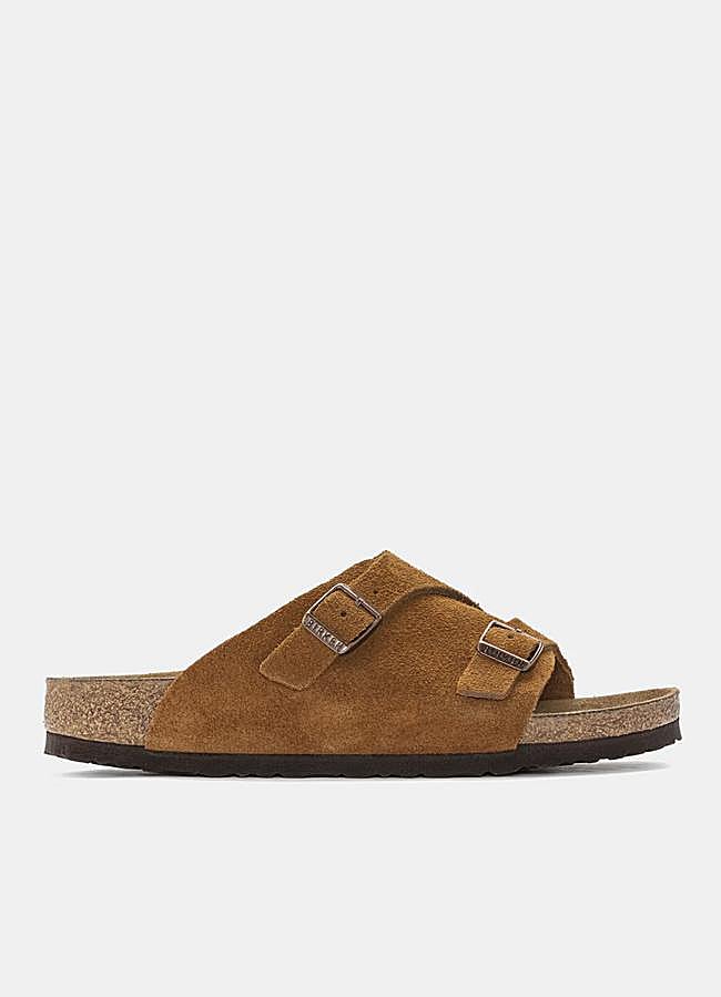 Imagen - Sandalias planas Zürich de mujer en ante de Birkenstock.