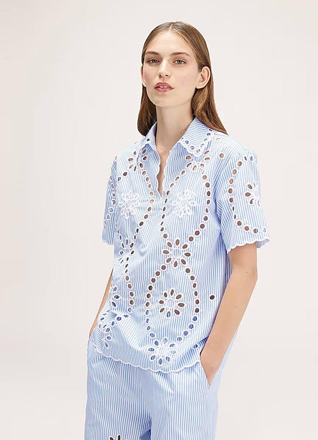 Imagen - Camisa de rayas perforadas