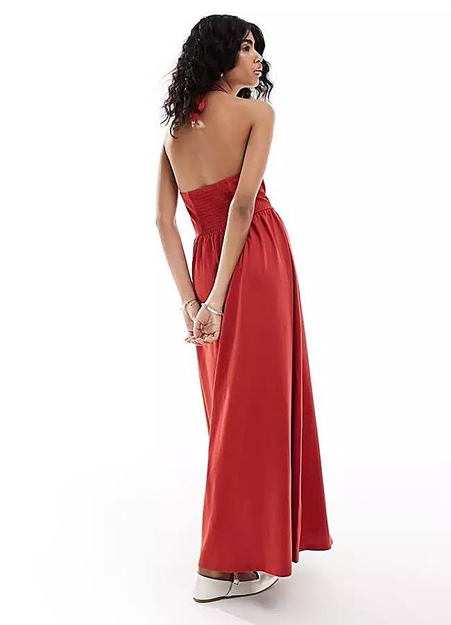 Imagen - Vestido halter con espalda descubierta