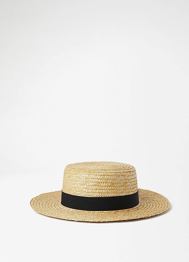 Imagen - Sombrero canotier de paja con cinta negra