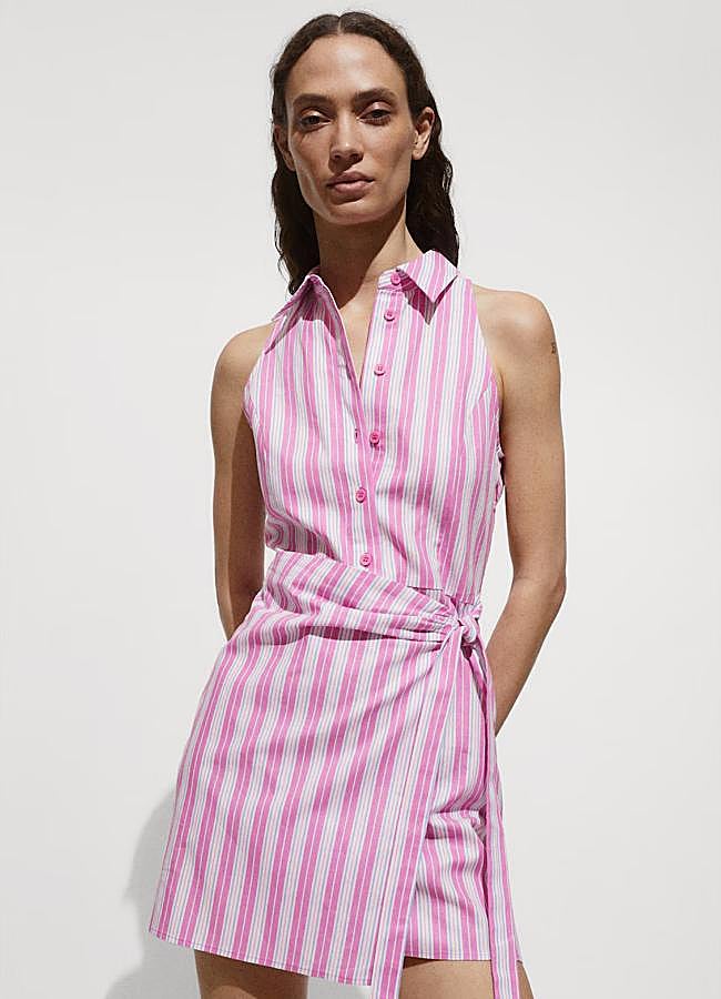 Imagen - Vestido camisero cruzado de Mango.