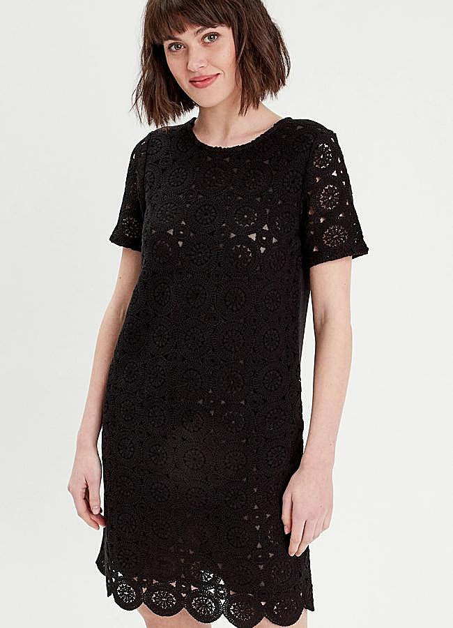Imagen - Vestido negro de manga corta de Cache Cache, 36,79 euros.