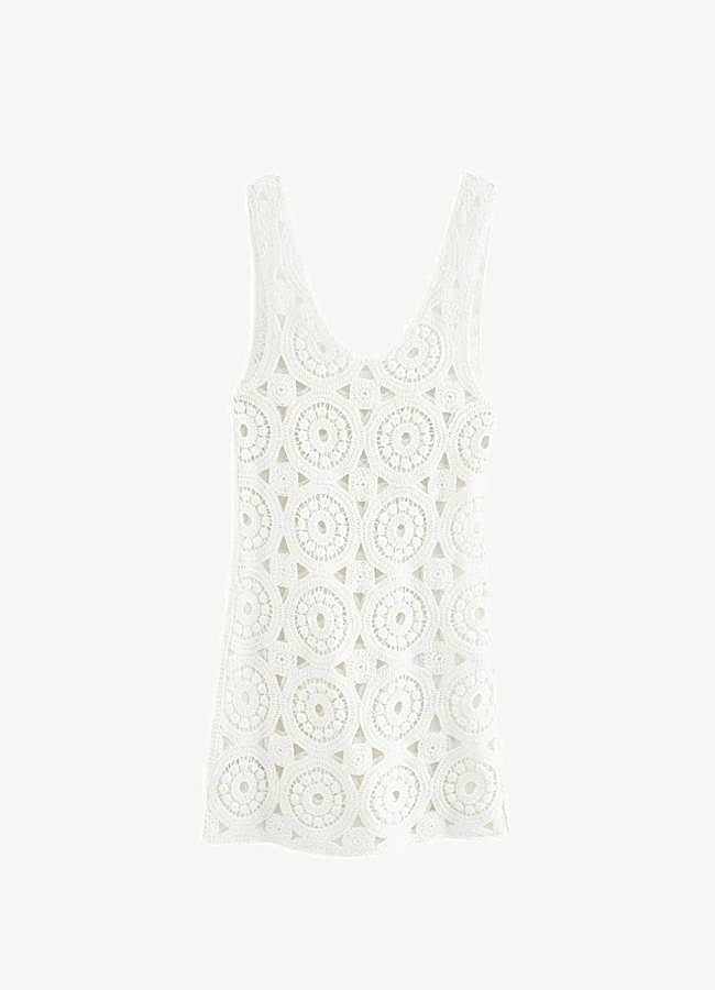 Imagen - Vestido blanco de tirantes de Next (a la venta en Zalando), 70 euros.