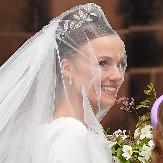Olivia Henson el día de su boda con el duque de Westminster, Hugh Grosvenor. 