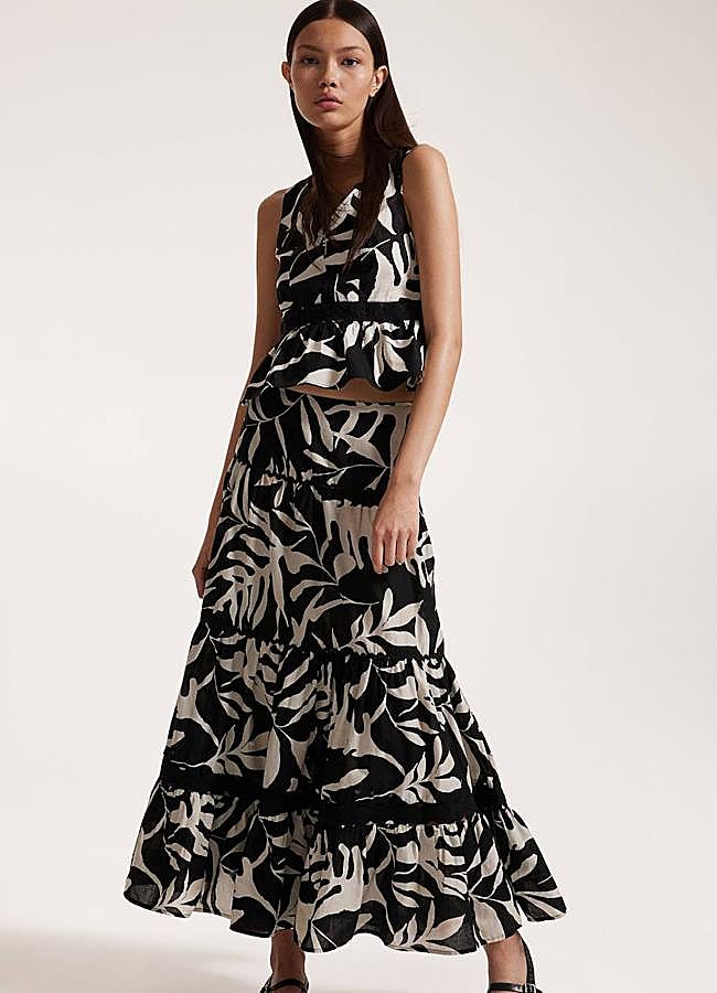 Imagen - Falda larga escalonada con volante