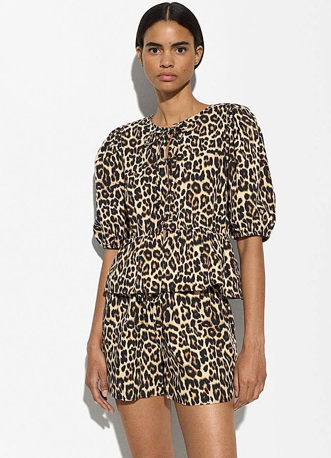 Imagen - Blusa con lazos de leopardo