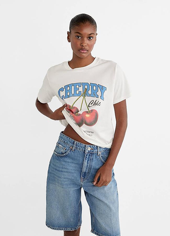 Imagen - Camiseta con estampado de cerezas