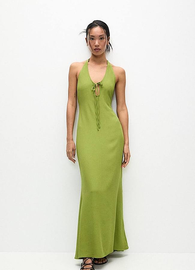 Imagen - Vestido largo halter con espalda descubierta