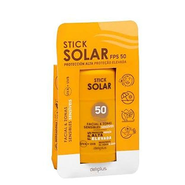 Stick solar FPS50 Facial & Zonas Sensibles de Deliplus. Precio: 5,50 euros