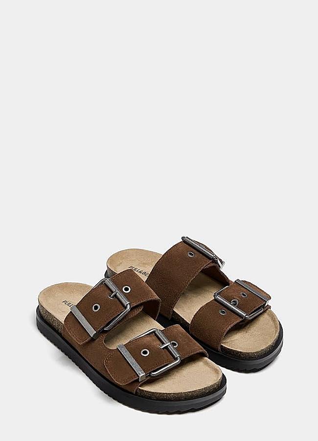 Imagen - Sandalias con hebillas efecto ante tipo vintage