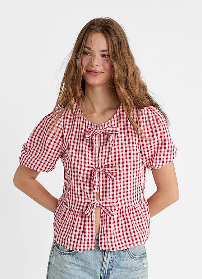 Imagen - Blusa de vichy con lazos