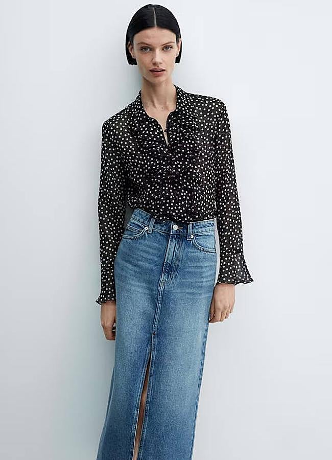 Imagen - Camisa clásica de lunares con volantes