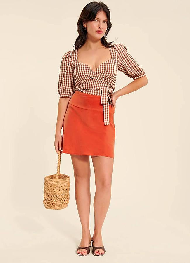 Imagen - Blusa con estampado de vichy