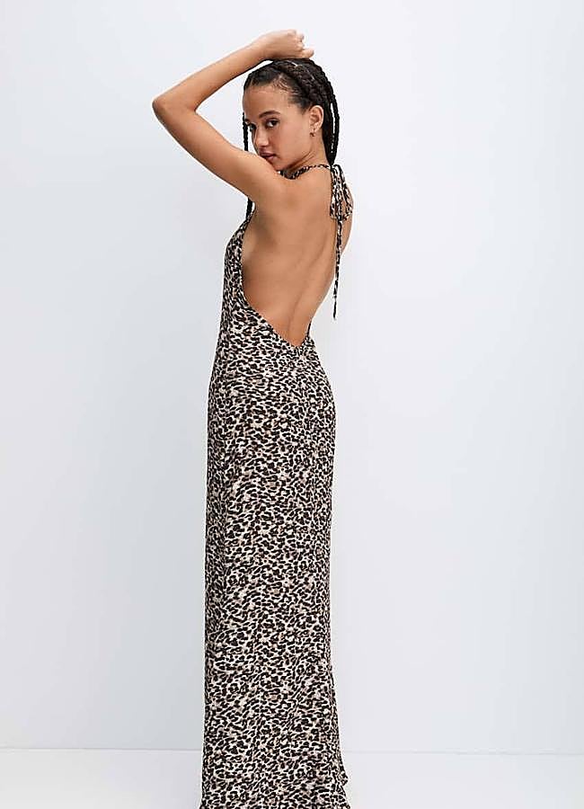 Imagen - Vestido de leopardo largo con espalda descubierta