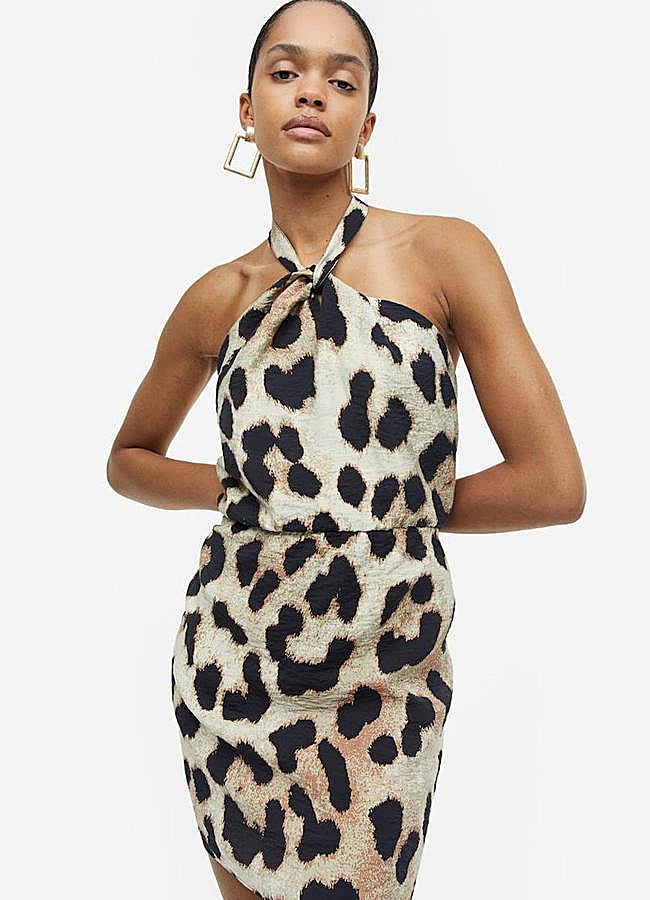 Imagen - Vestido de leopardo con cuello halter