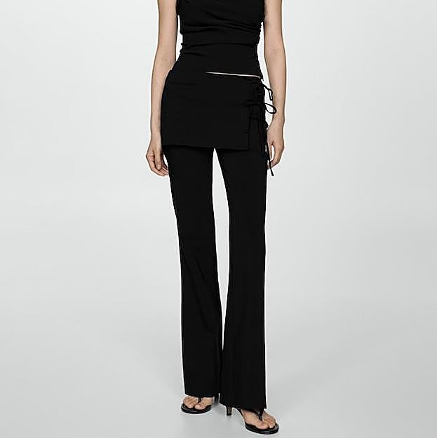 Imagen principal - Dónde comprar el pantalón largo con falda mini que arrasa en Instagram