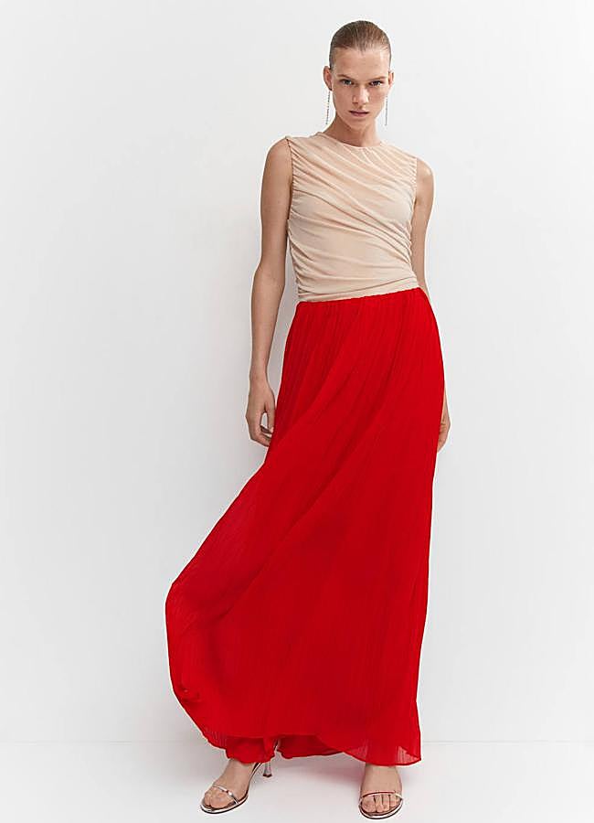 Imagen - Falda roja plisada