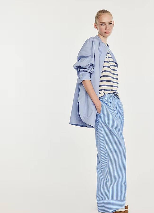 Imagen - Pantalones anchos con estampado de rayas