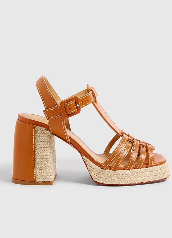 Imagen - Sandalias de tacón con plataforma de rafia