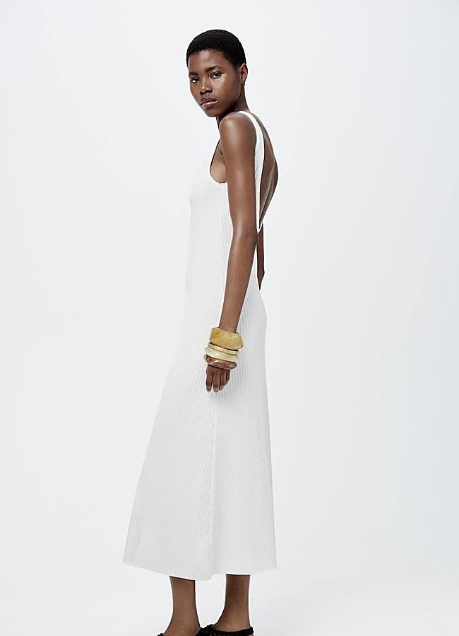 Imagen - Vestido de punto midi con vuelo y escote en la espalda