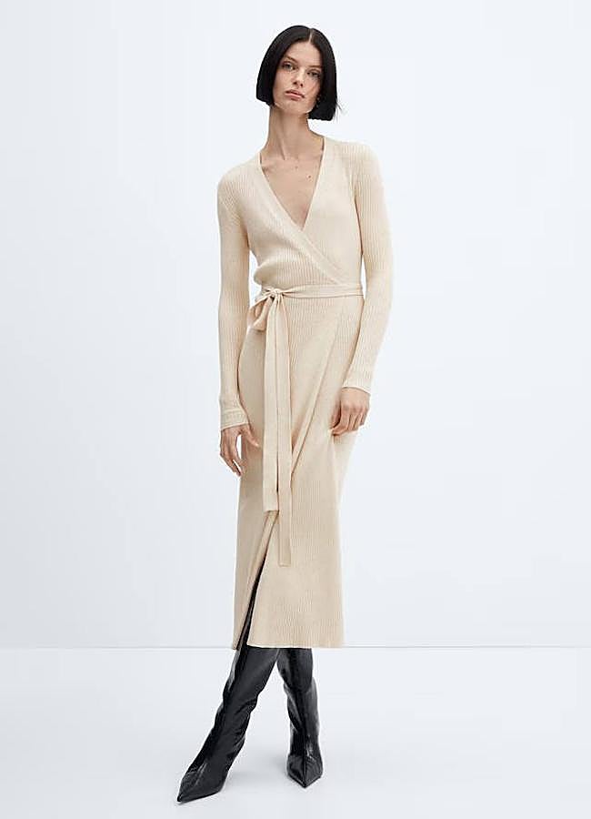 Imagen - Vestido midi de punto cruzado