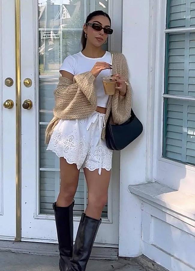 Imagen - Look de verano con botas y shorts/@mobinapeiman