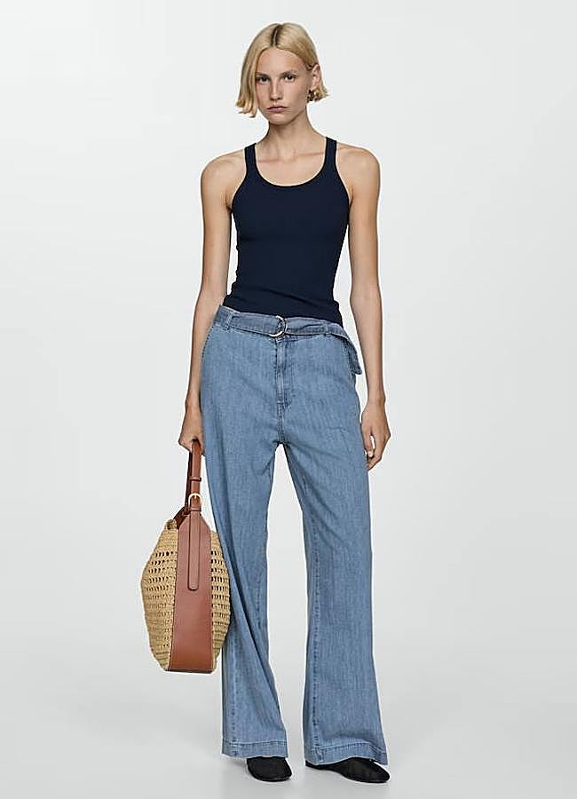 Imagen - Pantalones vaqueros fluidos con cinturón