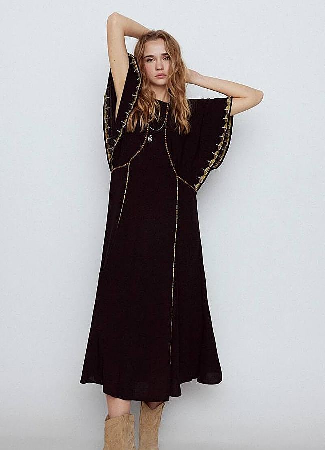 Imagen - Vestido boho chic negro