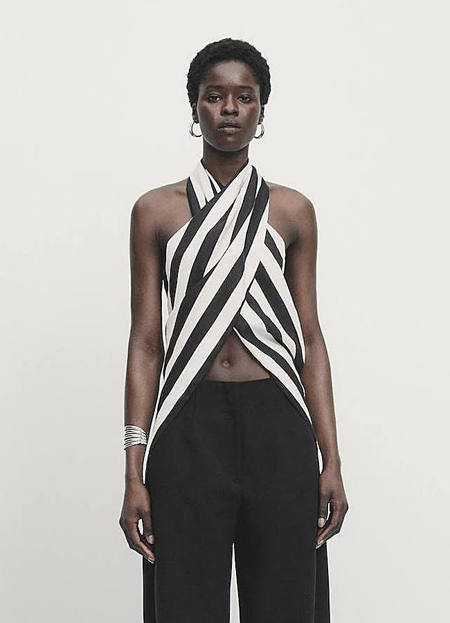 Imagen - Blusa halter con rayas