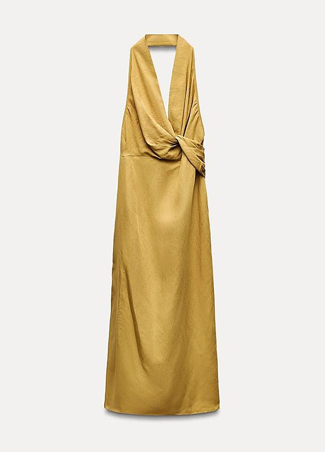 Imagen - Vestido halter drapeado ZW Collectio de Zara (49,95€)