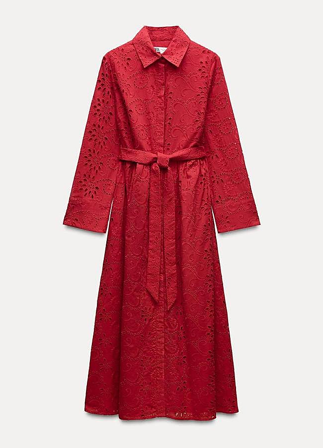 Imagen - Vestido camisero bordado ZW Collection de Zara (69,95€)