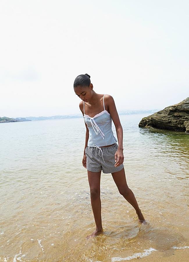 Imagen - Pantalones cortos con estampado de vichy