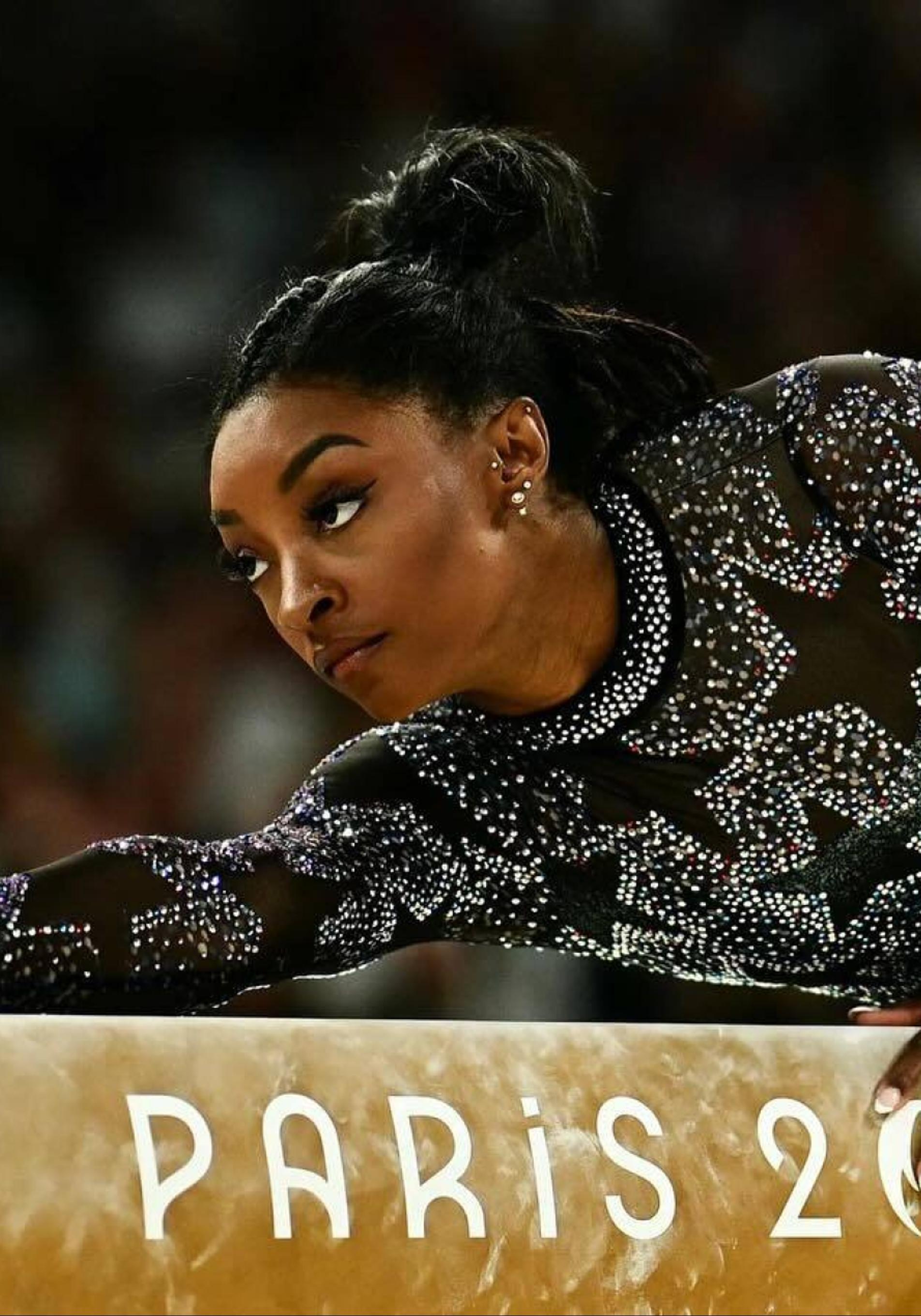 La gimnasta Simone Biles, en los Juegos Olímpicos de París.