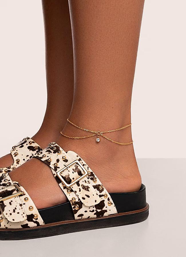 Imagen - Tobillera en dorado con detalle piedra de Singularu.