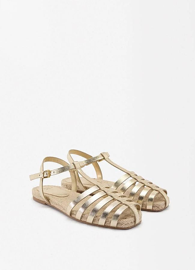 Imagen - Cangrejeras efecto metalizado dorado