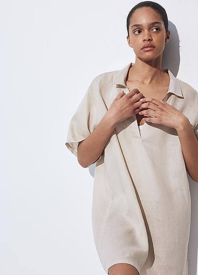 Imagen - Vestido túnica corto de lino