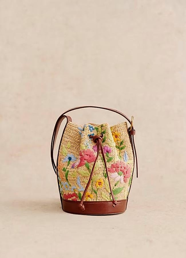 Imagen - Bolso de rafia bordado de flores