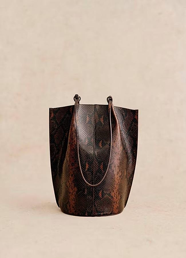 Imagen - Bolso de piel con estampado de pitón