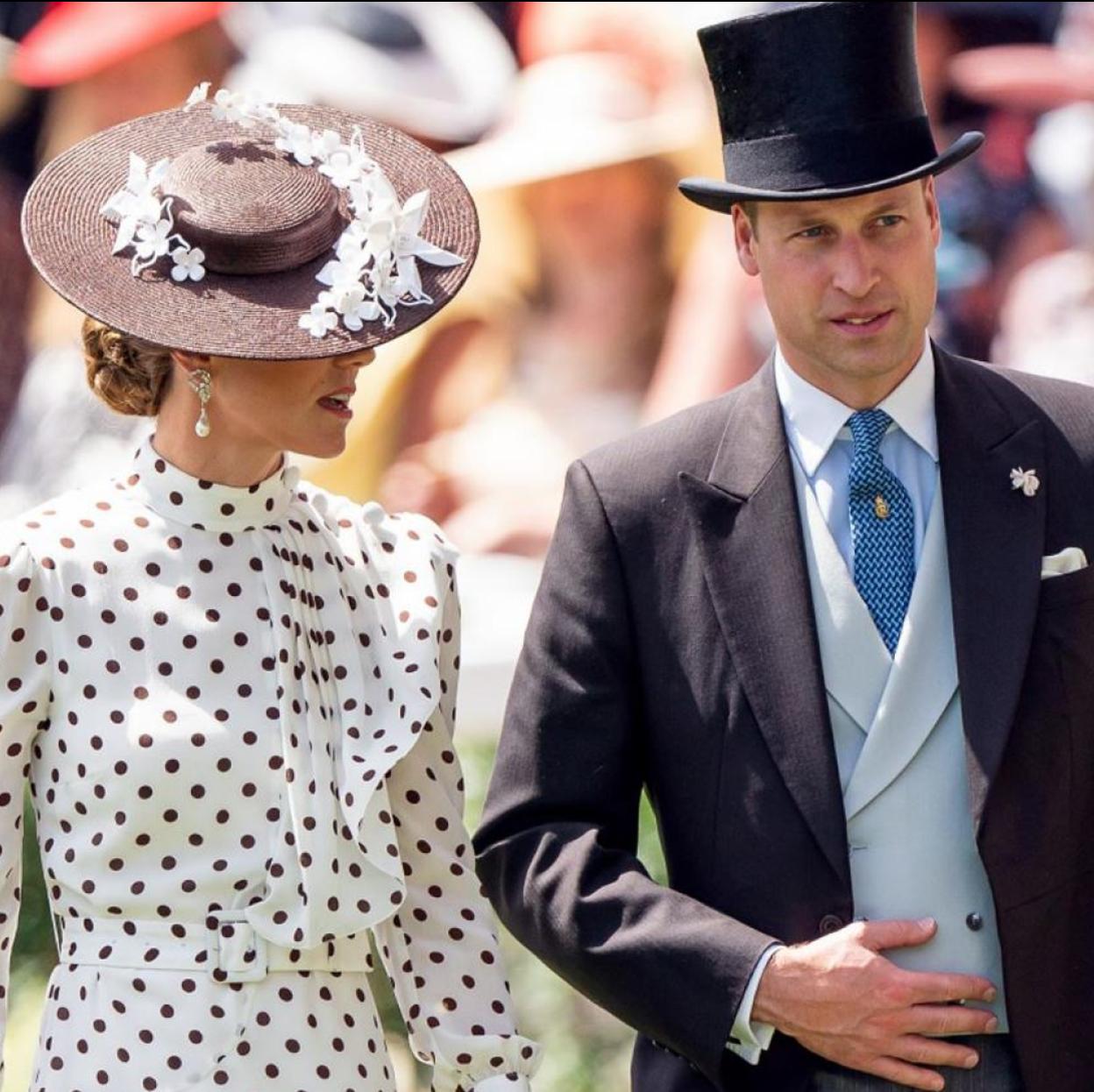 Kate Middleton junto al príncipe Guillermo. 