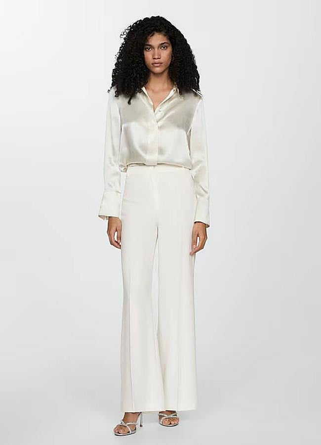 Imagen - Pantalón de vestir ancho color blanco