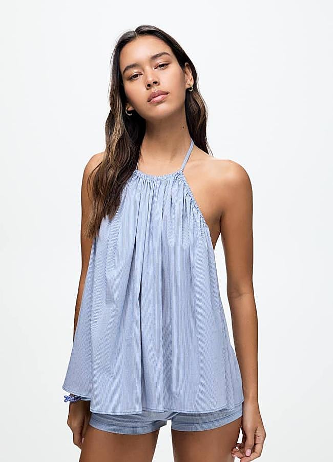 Imagen - Top halter con estampado de rayas