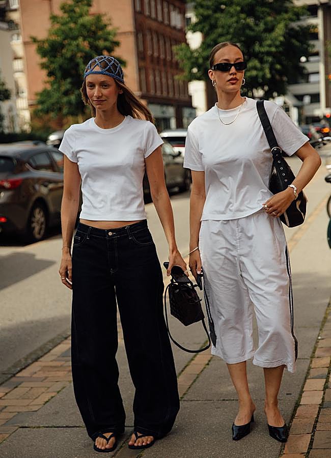 Imagen - Look con camisetas básicas. Foto: Launchmetrics spotlight