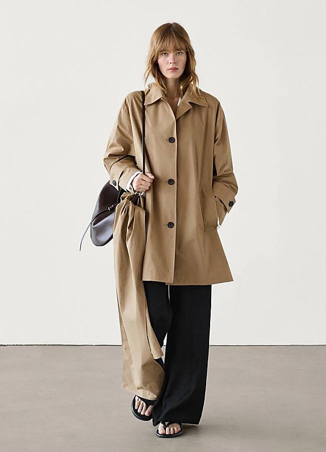 Imagen - Gabardina midi con bufanda